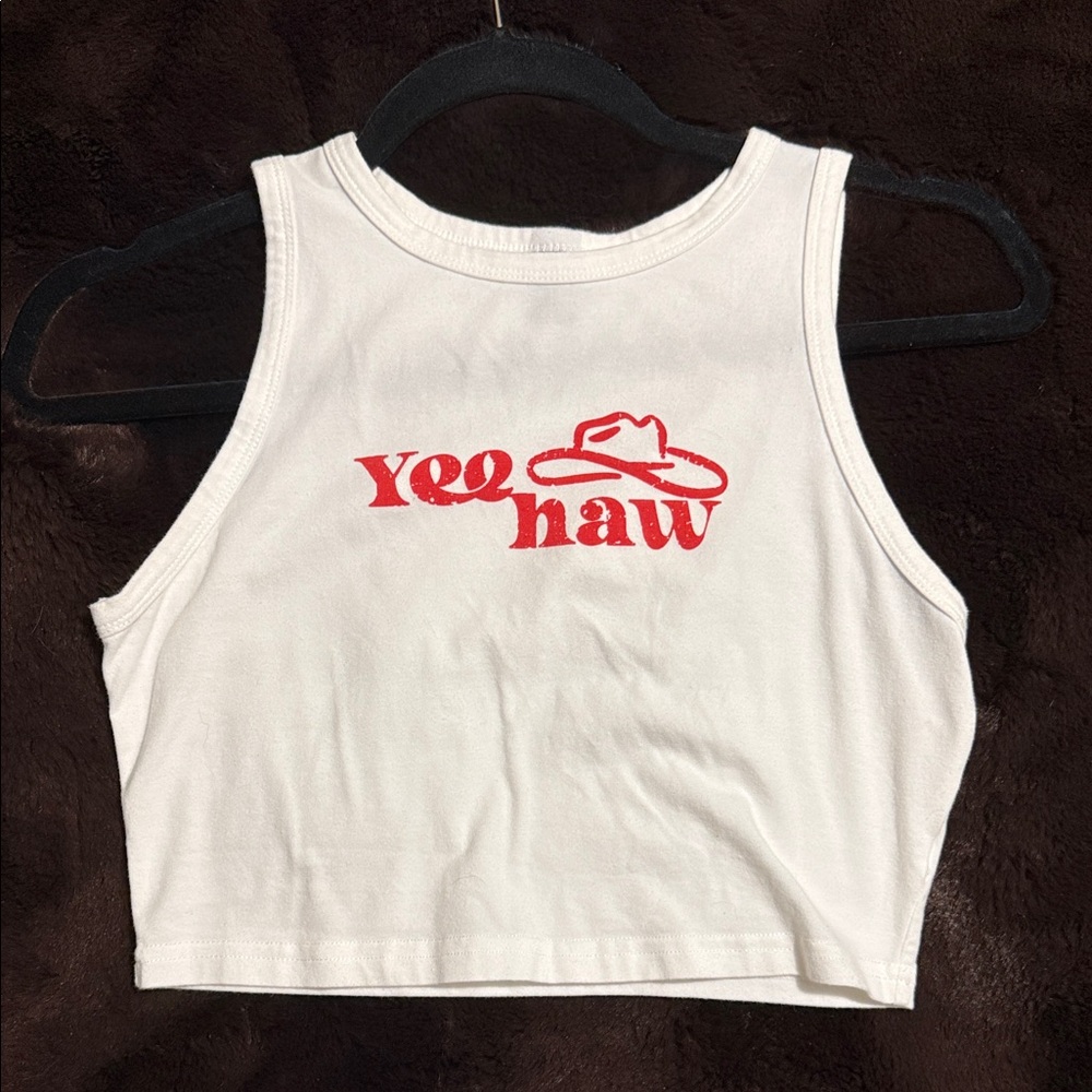 White 'Yee Haw' Tank Top